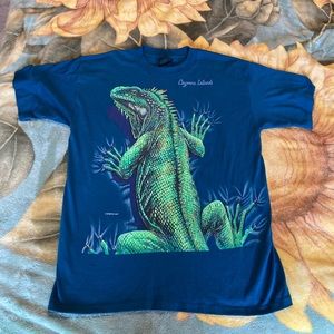 Vintage 90s Habitat Double Sided Iguana T Shirt L
